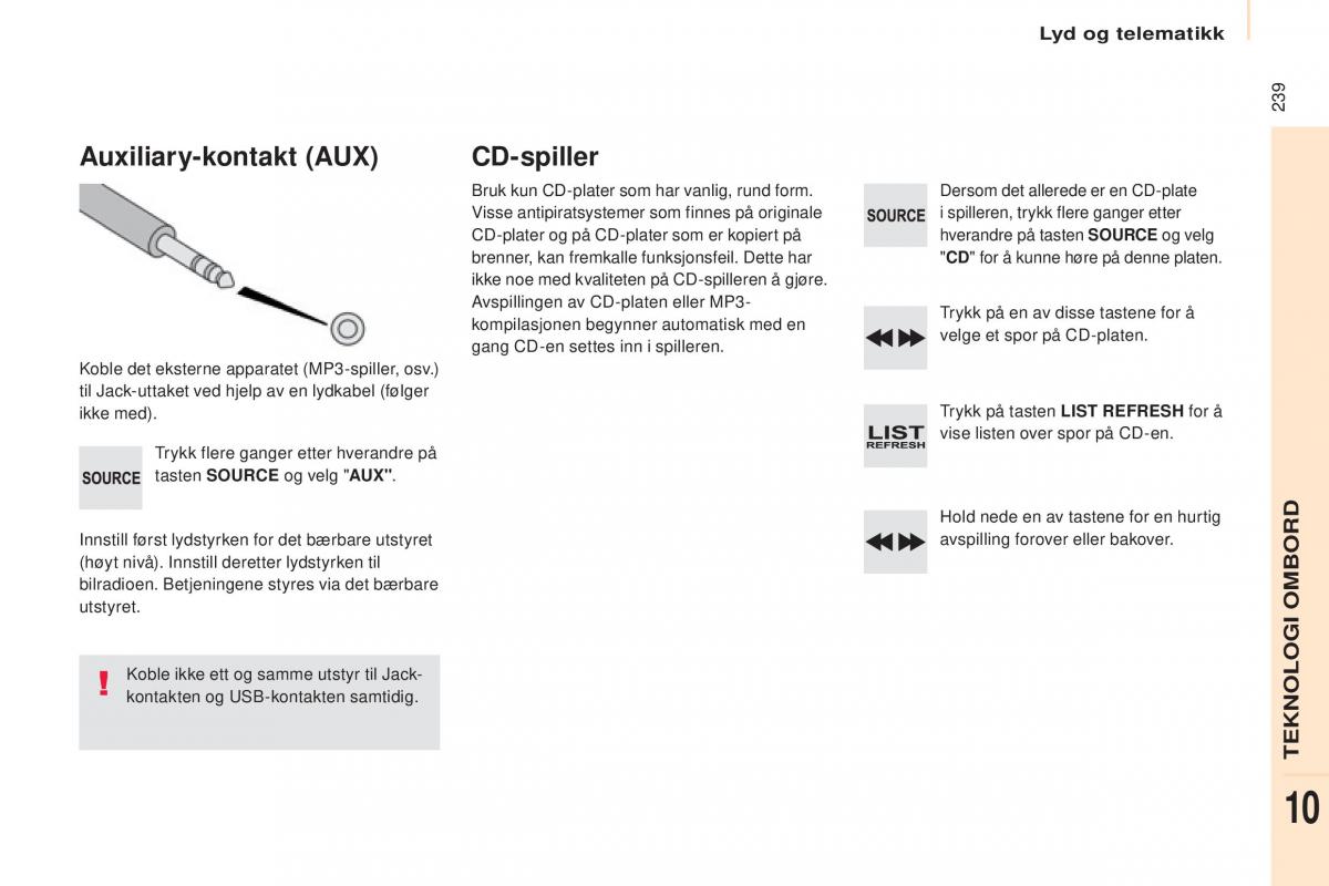 Citroen Berlingo Multispace II 2 bruksanvisningen / page 241