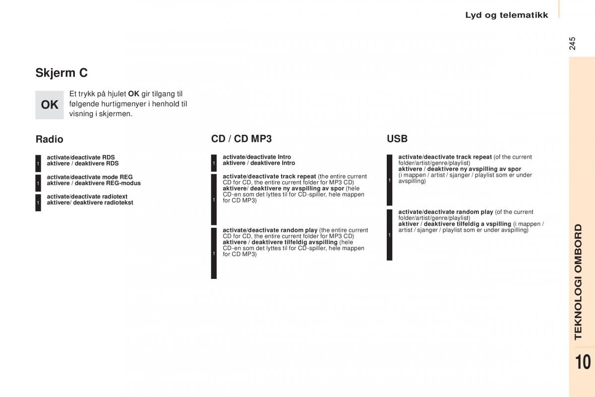 Citroen Berlingo Multispace II 2 bruksanvisningen / page 247