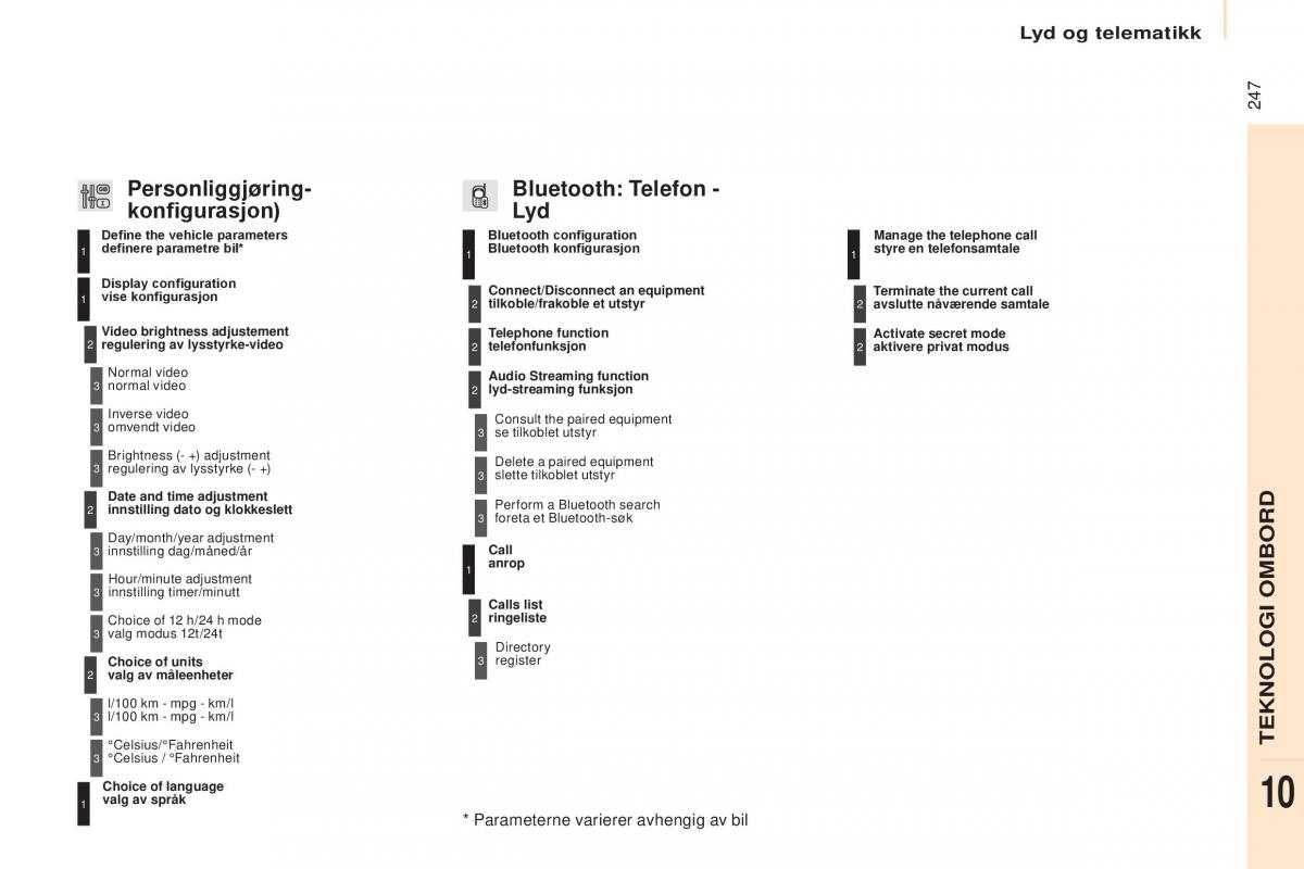 Citroen Berlingo Multispace II 2 bruksanvisningen / page 249