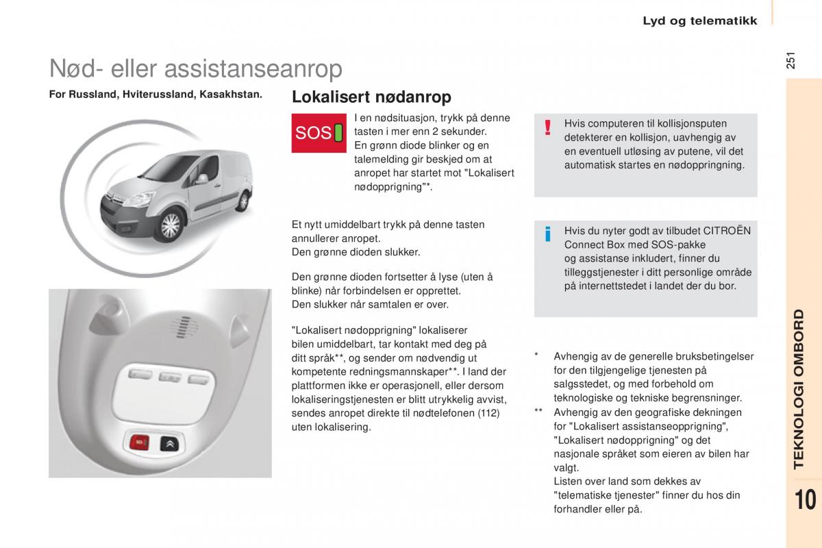 Citroen Berlingo Multispace II 2 bruksanvisningen / page 253