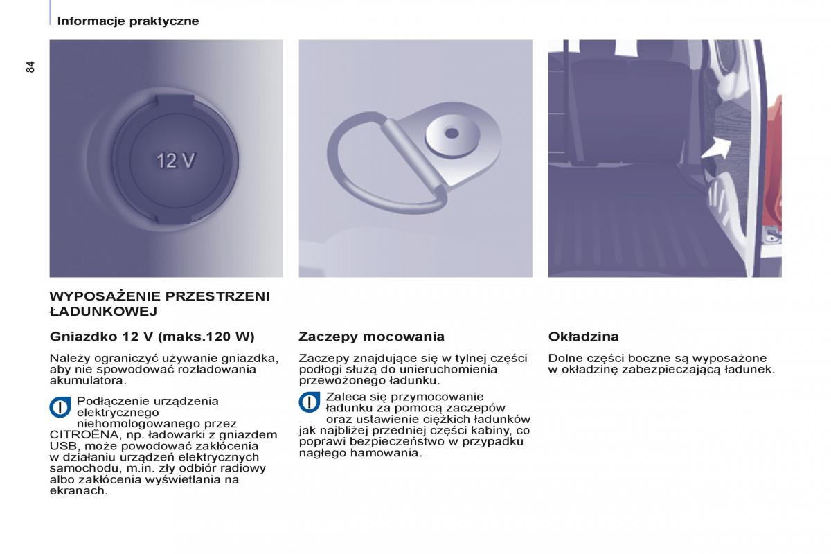 Citroen Berlingo Multispace II 2 instrukcja obslugi / page 86