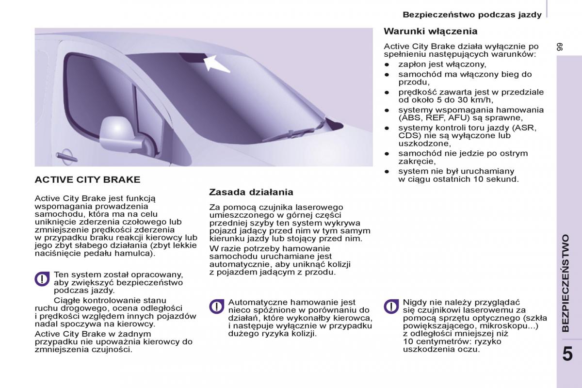 Citroen Berlingo Multispace II 2 instrukcja obslugi / page 101