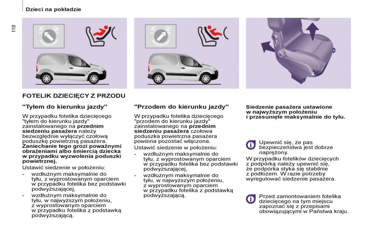 Citroen Berlingo Multispace II 2 instrukcja obslugi / page 112