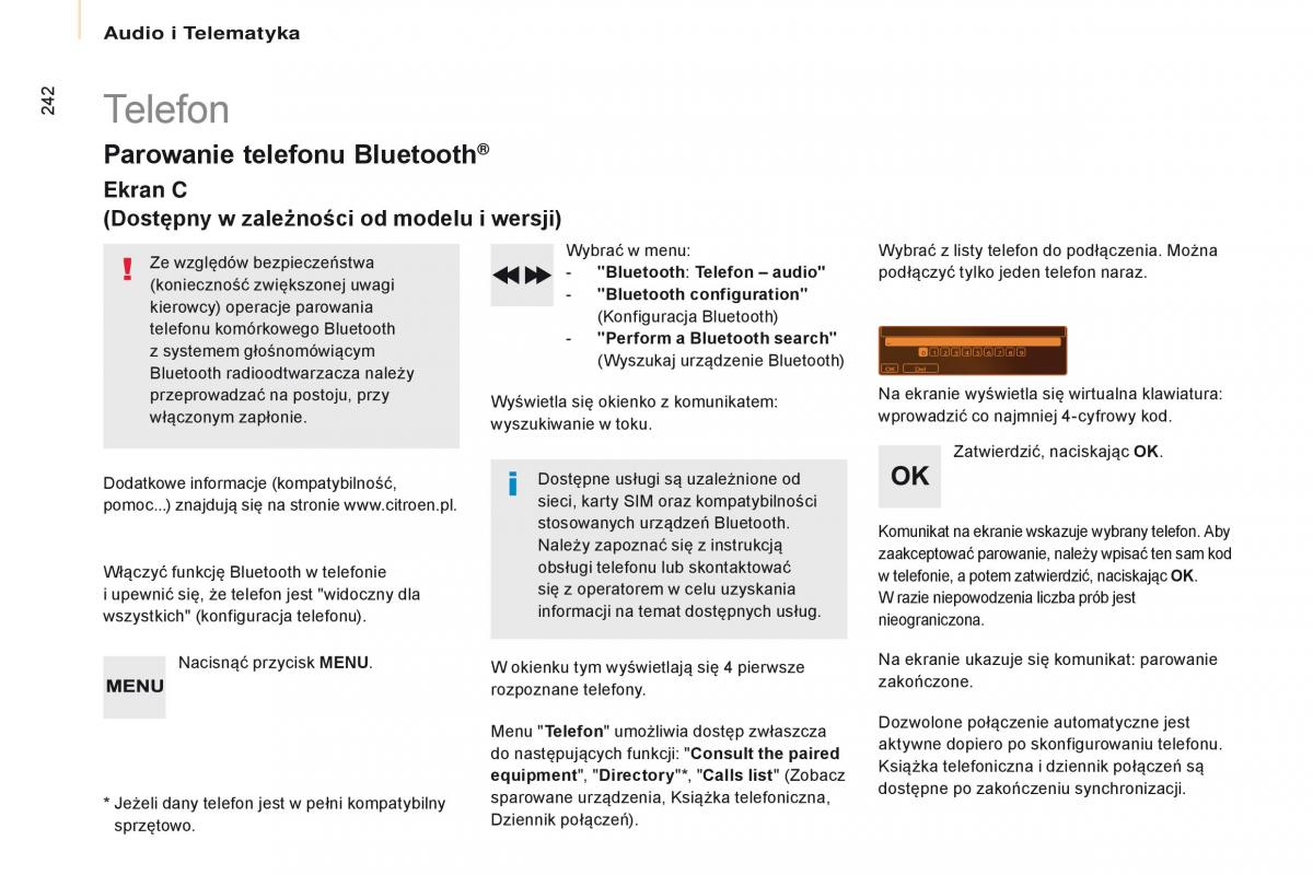 Citroen Berlingo Multispace II 2 instrukcja obslugi / page 244