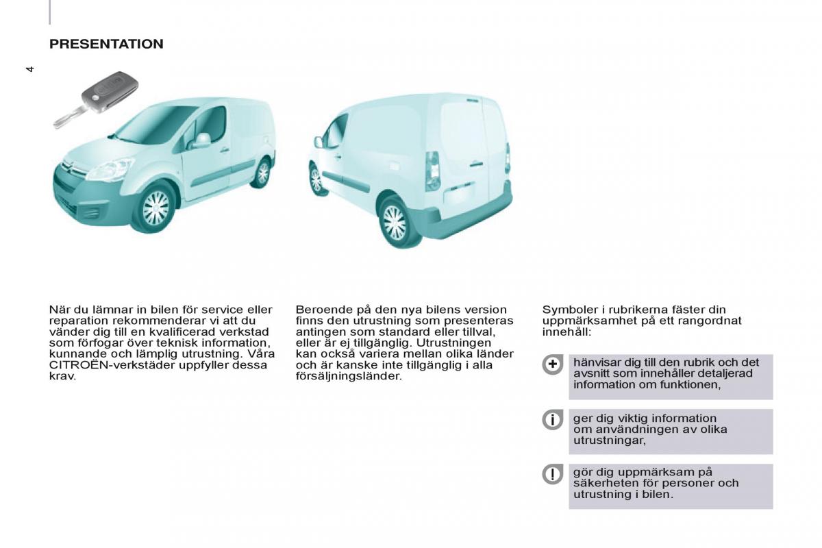 Citroen Berlingo Multispace II 2 instruktionsbok / page 6