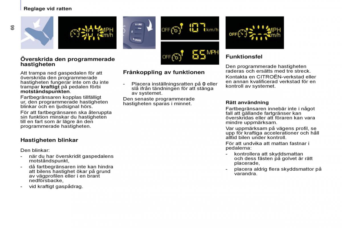 Citroen Berlingo Multispace II 2 instruktionsbok / page 68