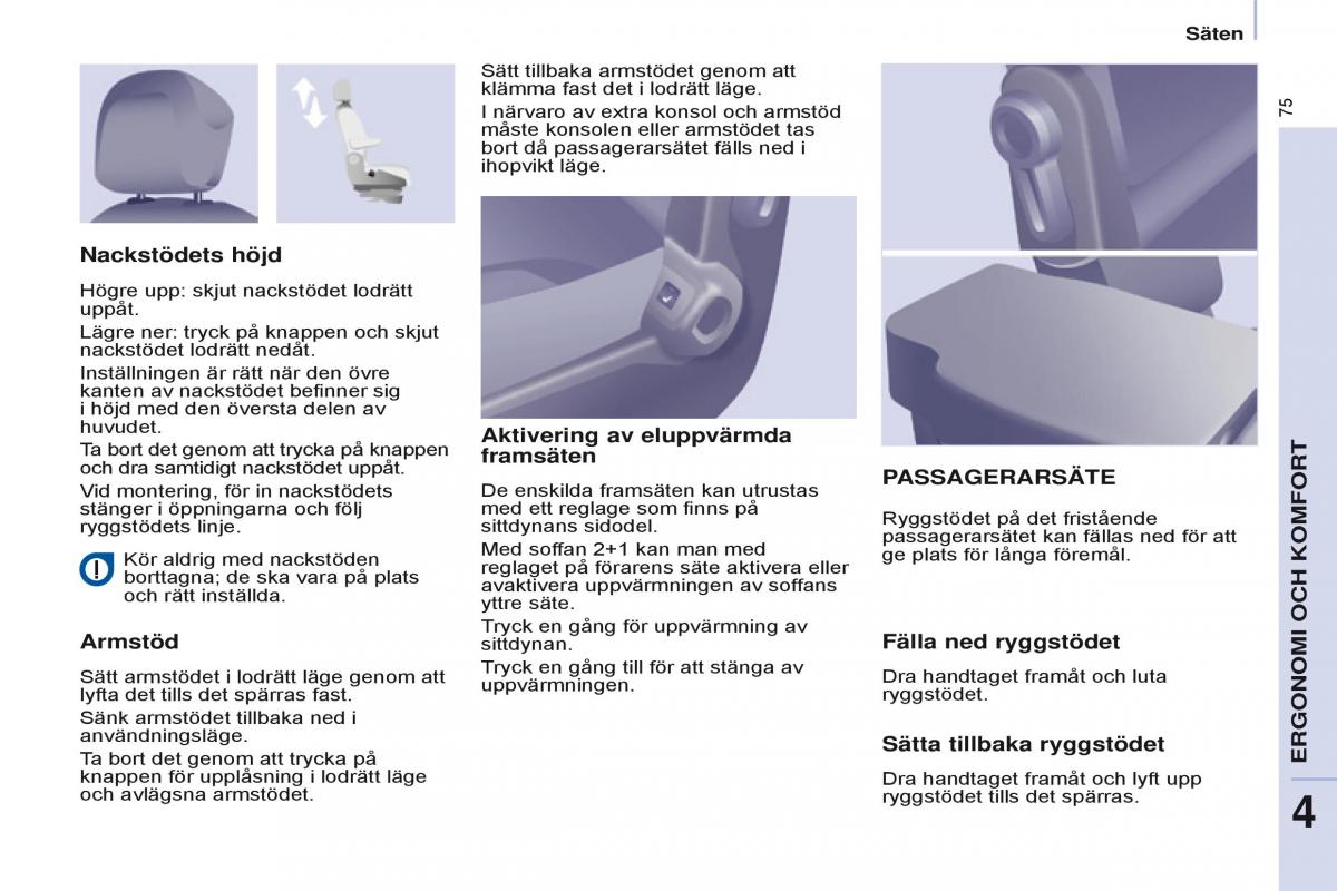 Citroen Berlingo Multispace II 2 instruktionsbok / page 77