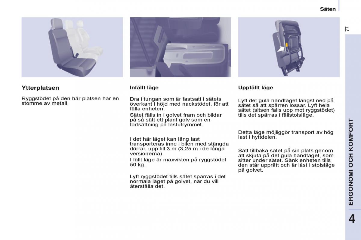 Citroen Berlingo Multispace II 2 instruktionsbok / page 79