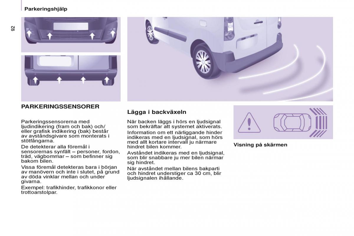 Citroen Berlingo Multispace II 2 instruktionsbok / page 94