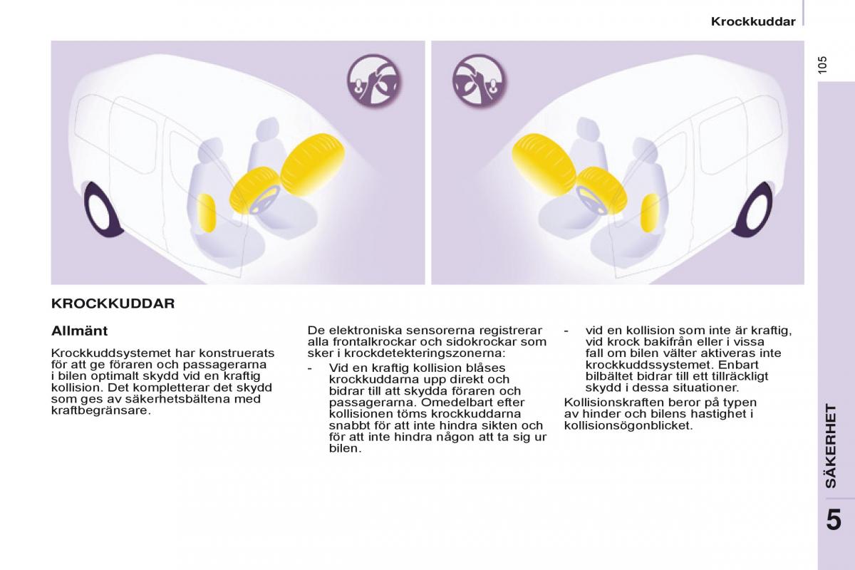 Citroen Berlingo Multispace II 2 instruktionsbok / page 107