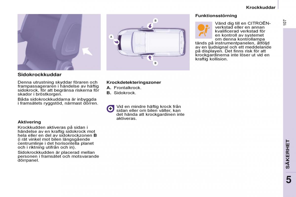 Citroen Berlingo Multispace II 2 instruktionsbok / page 109