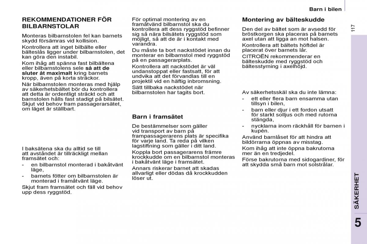 Citroen Berlingo Multispace II 2 instruktionsbok / page 119