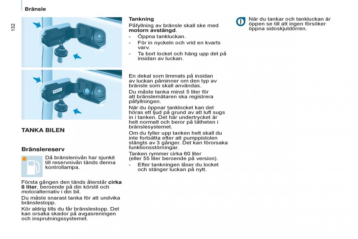 Citroen Berlingo Multispace II 2 instruktionsbok / page 134