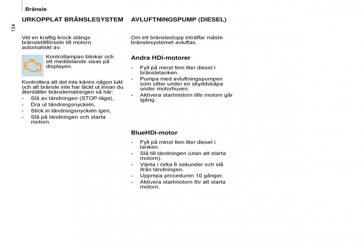 Citroen Berlingo Multispace II 2 instruktionsbok / page 136