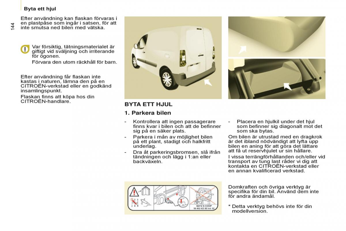 Citroen Berlingo Multispace II 2 instruktionsbok / page 146