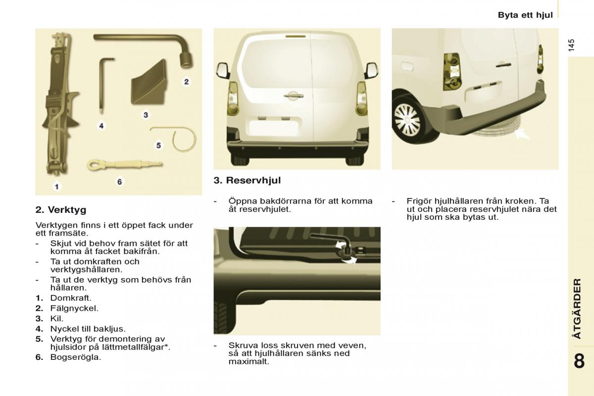 Citroen Berlingo Multispace II 2 instruktionsbok / page 147