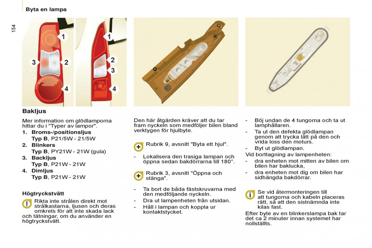 Citroen Berlingo Multispace II 2 instruktionsbok / page 156