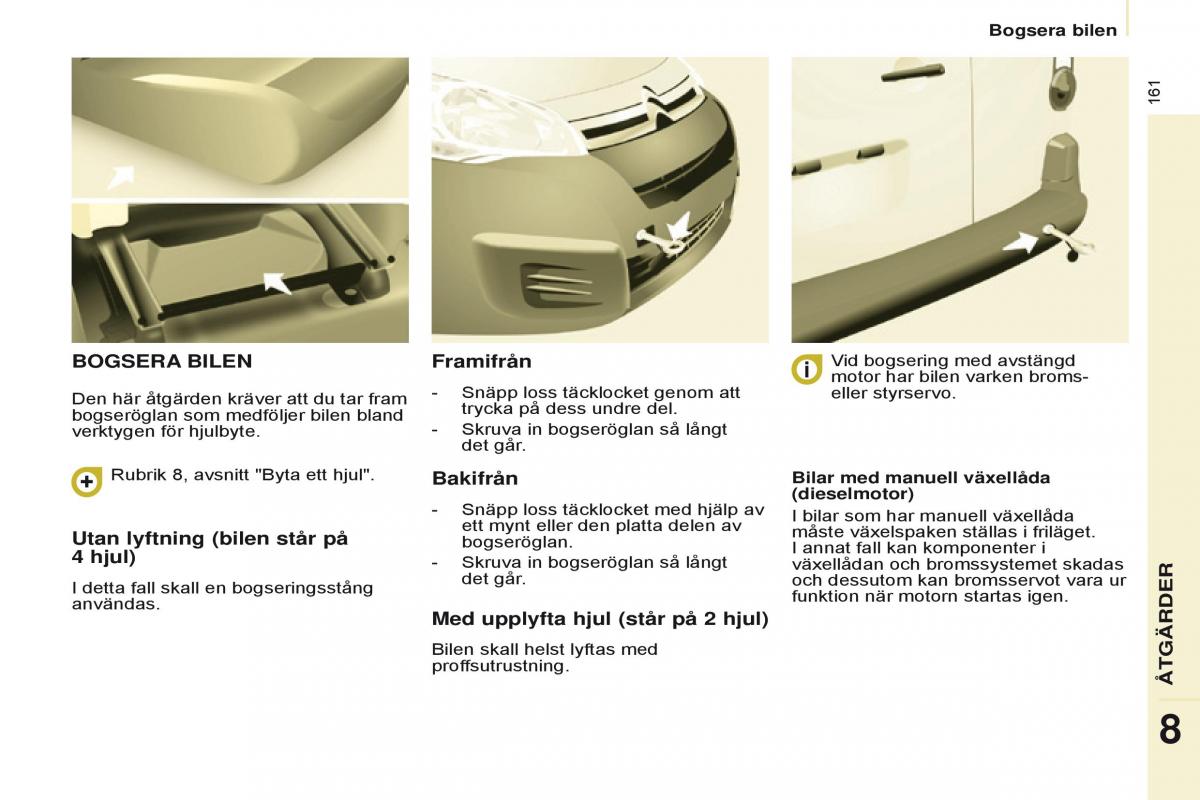 Citroen Berlingo Multispace II 2 instruktionsbok / page 163