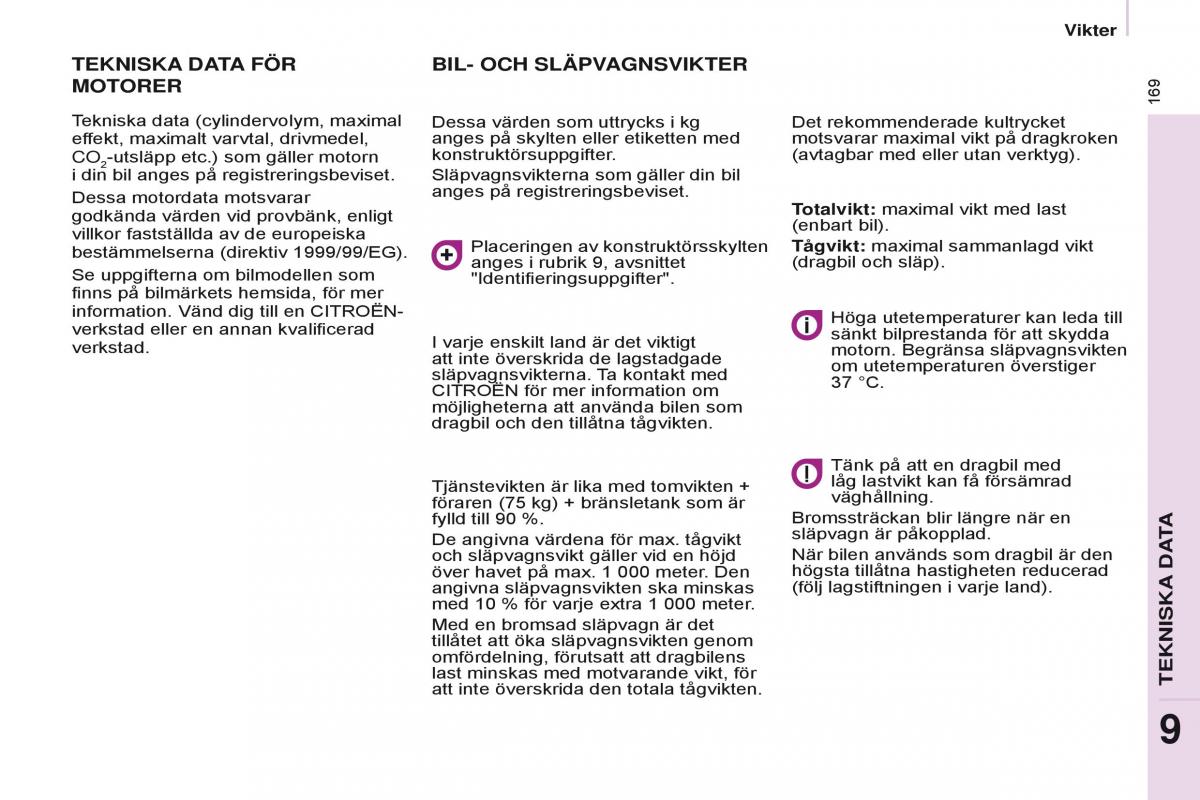 Citroen Berlingo Multispace II 2 instruktionsbok / page 171