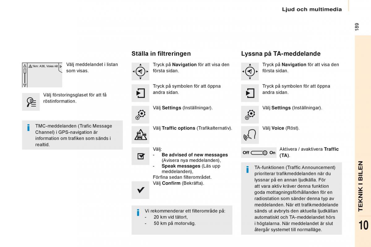 Citroen Berlingo Multispace II 2 instruktionsbok / page 191