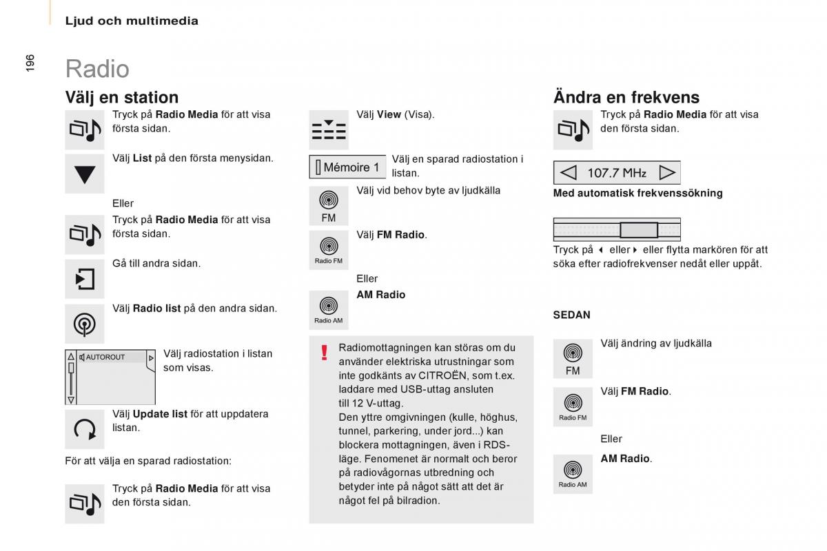 Citroen Berlingo Multispace II 2 instruktionsbok / page 198