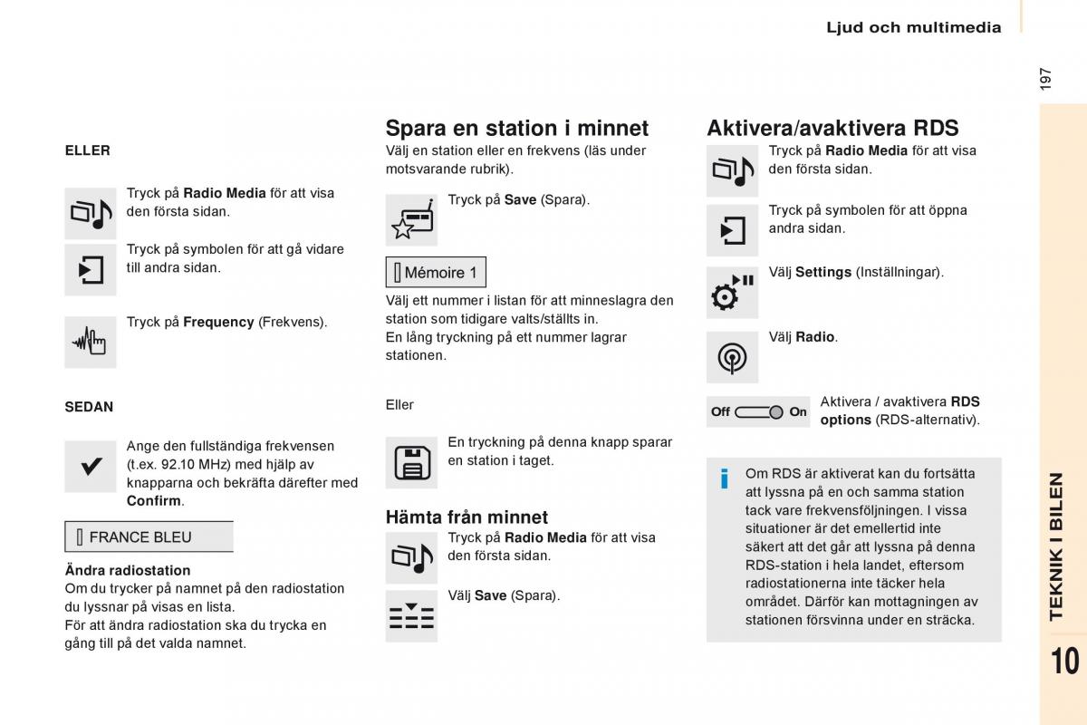 Citroen Berlingo Multispace II 2 instruktionsbok / page 199