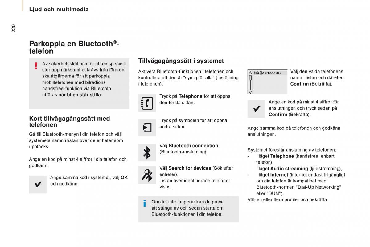 Citroen Berlingo Multispace II 2 instruktionsbok / page 222