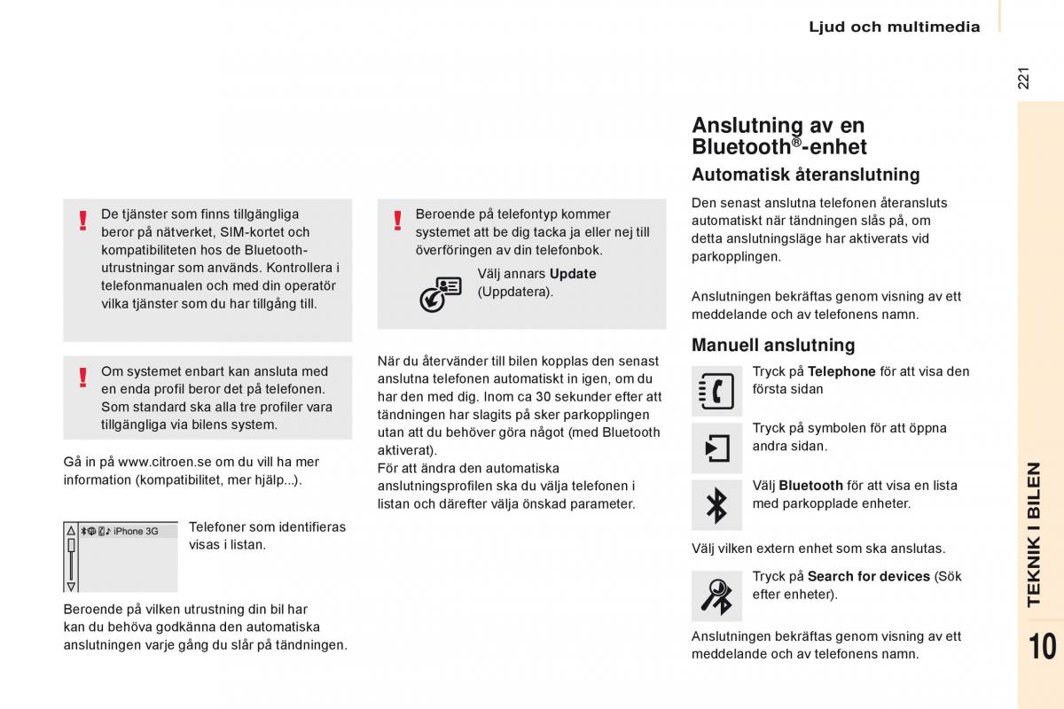 Citroen Berlingo Multispace II 2 instruktionsbok / page 223