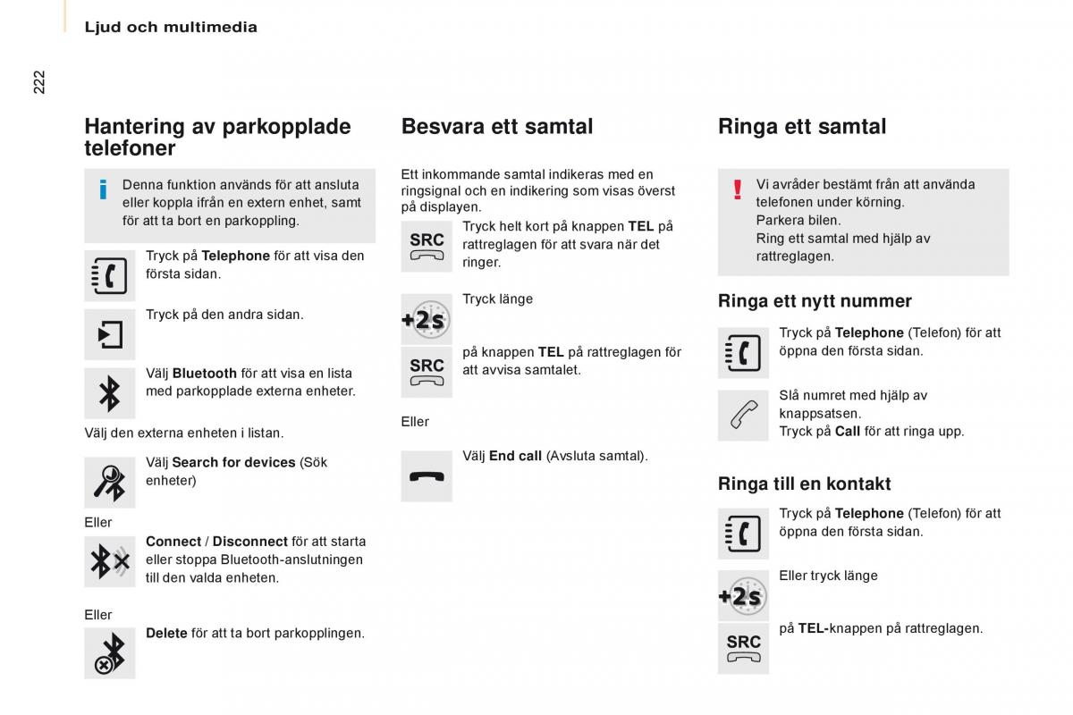 Citroen Berlingo Multispace II 2 instruktionsbok / page 224