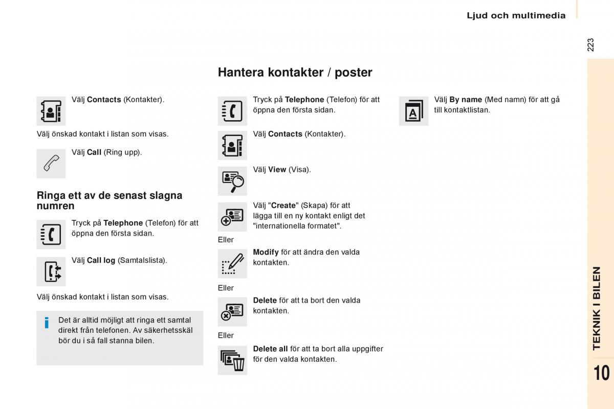 Citroen Berlingo Multispace II 2 instruktionsbok / page 225