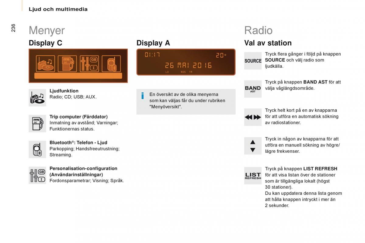 Citroen Berlingo Multispace II 2 instruktionsbok / page 238