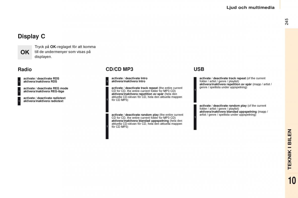 Citroen Berlingo Multispace II 2 instruktionsbok / page 247