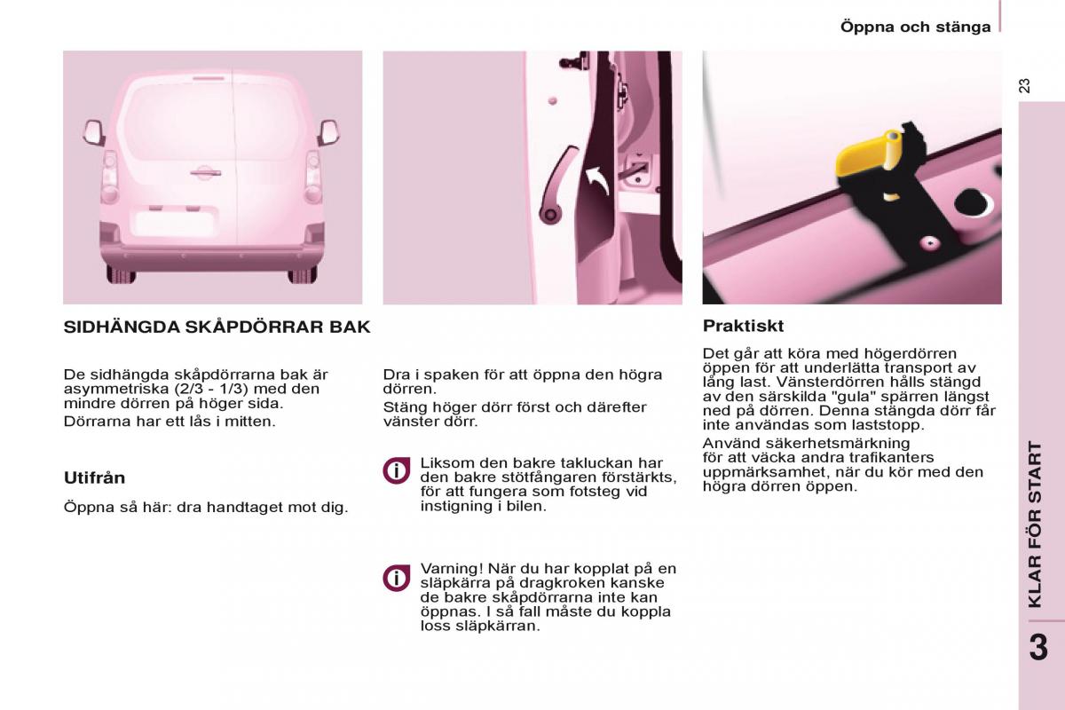 Citroen Berlingo Multispace II 2 instruktionsbok / page 25