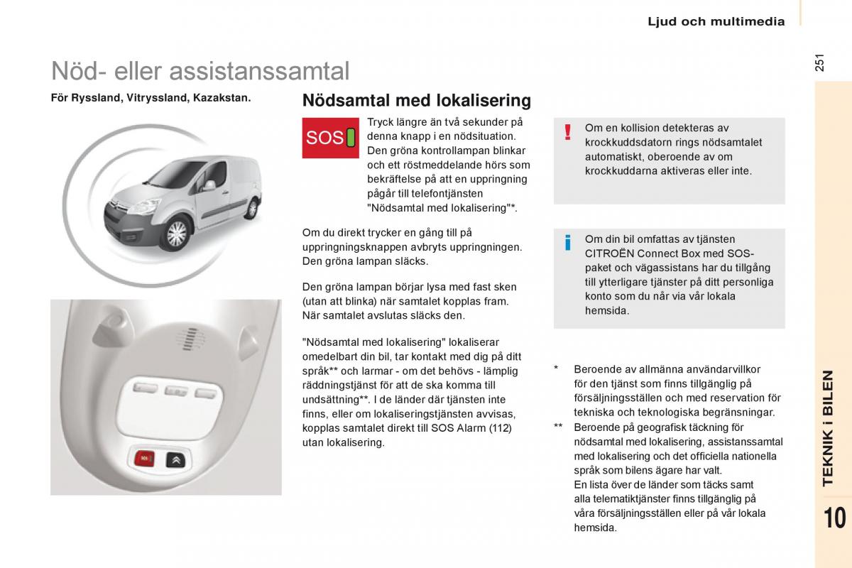 Citroen Berlingo Multispace II 2 instruktionsbok / page 253