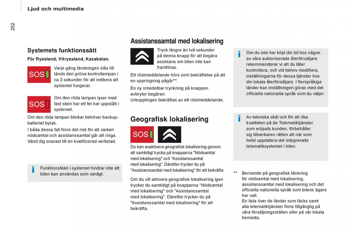 Citroen Berlingo Multispace II 2 instruktionsbok / page 254