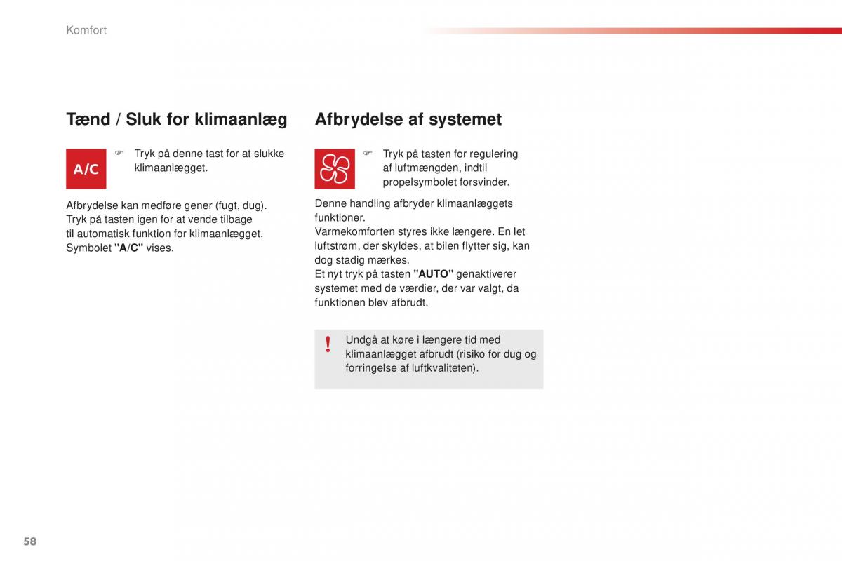 Citroen C1 II 2 Bilens instruktionsbog / page 60