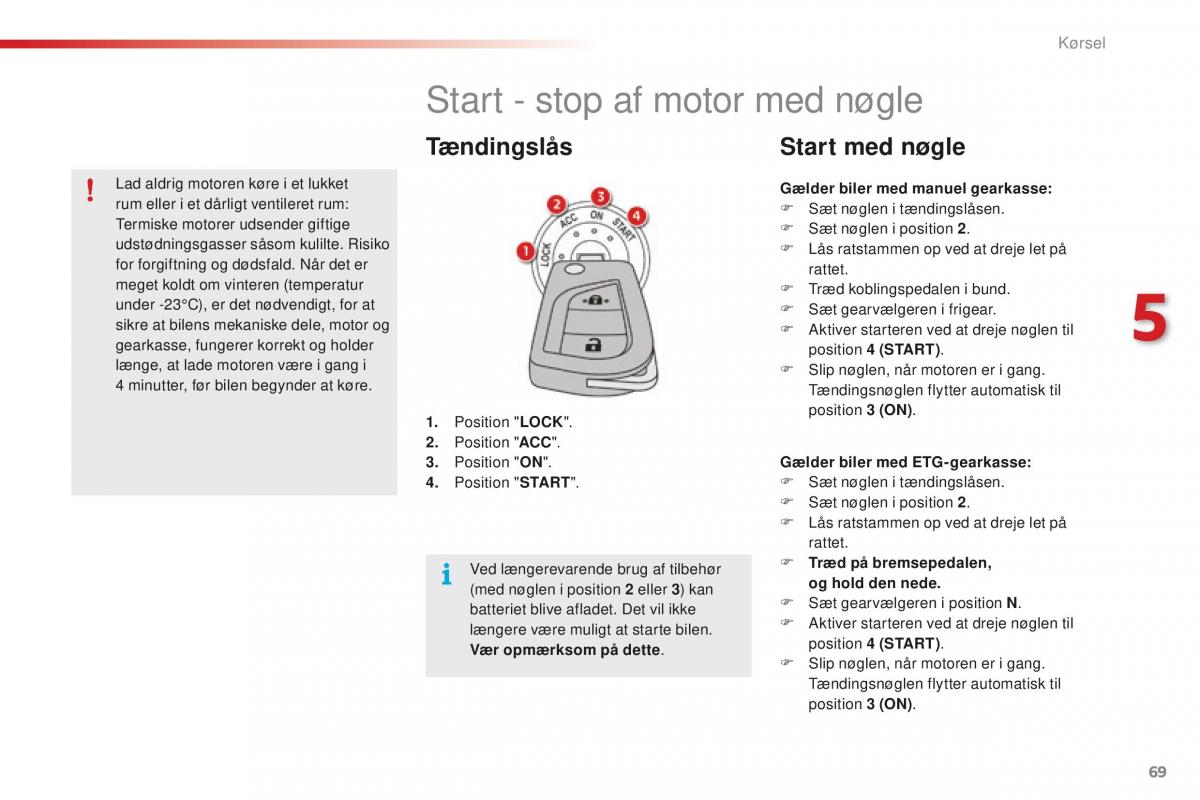 Citroen C1 II 2 Bilens instruktionsbog / page 71