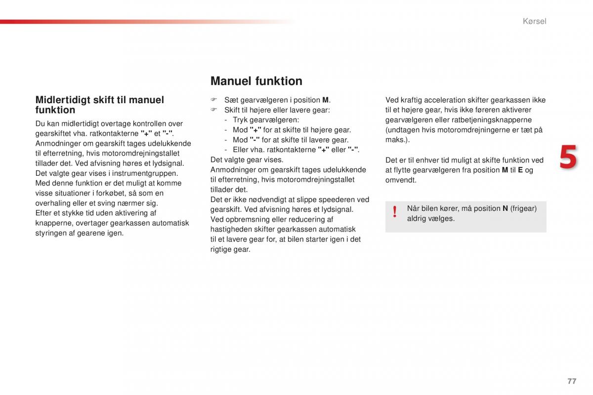 Citroen C1 II 2 Bilens instruktionsbog / page 79