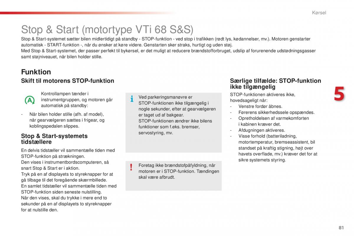 Citroen C1 II 2 Bilens instruktionsbog / page 83