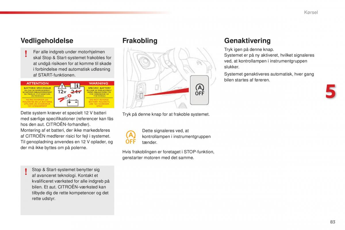 Citroen C1 II 2 Bilens instruktionsbog / page 85