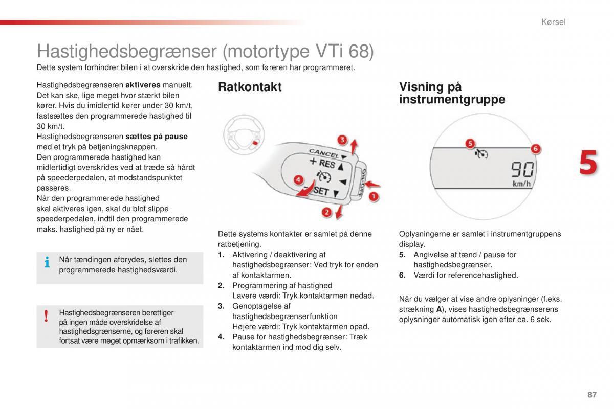 Citroen C1 II 2 Bilens instruktionsbog / page 89