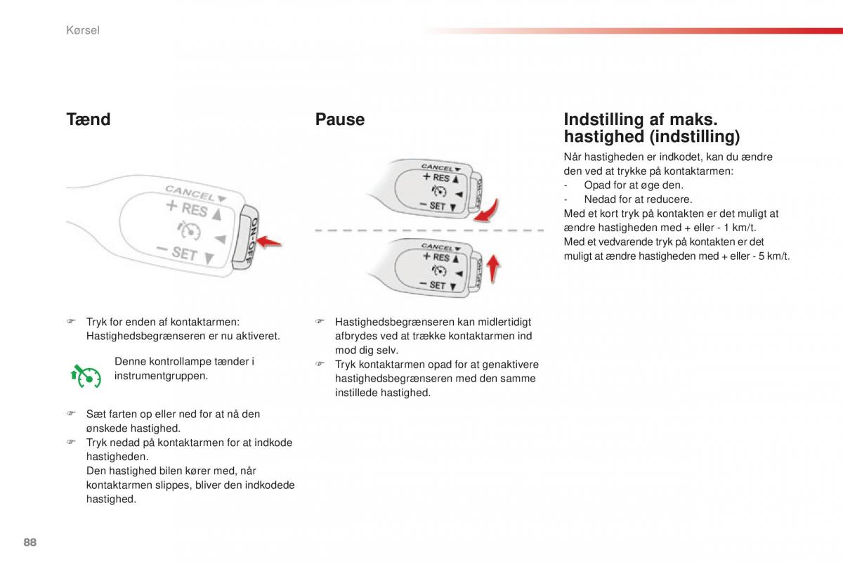 Citroen C1 II 2 Bilens instruktionsbog / page 90