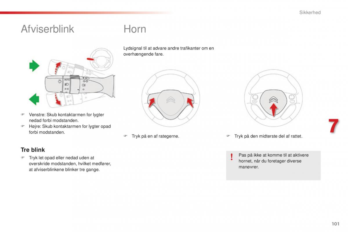 Citroen C1 II 2 Bilens instruktionsbog / page 103