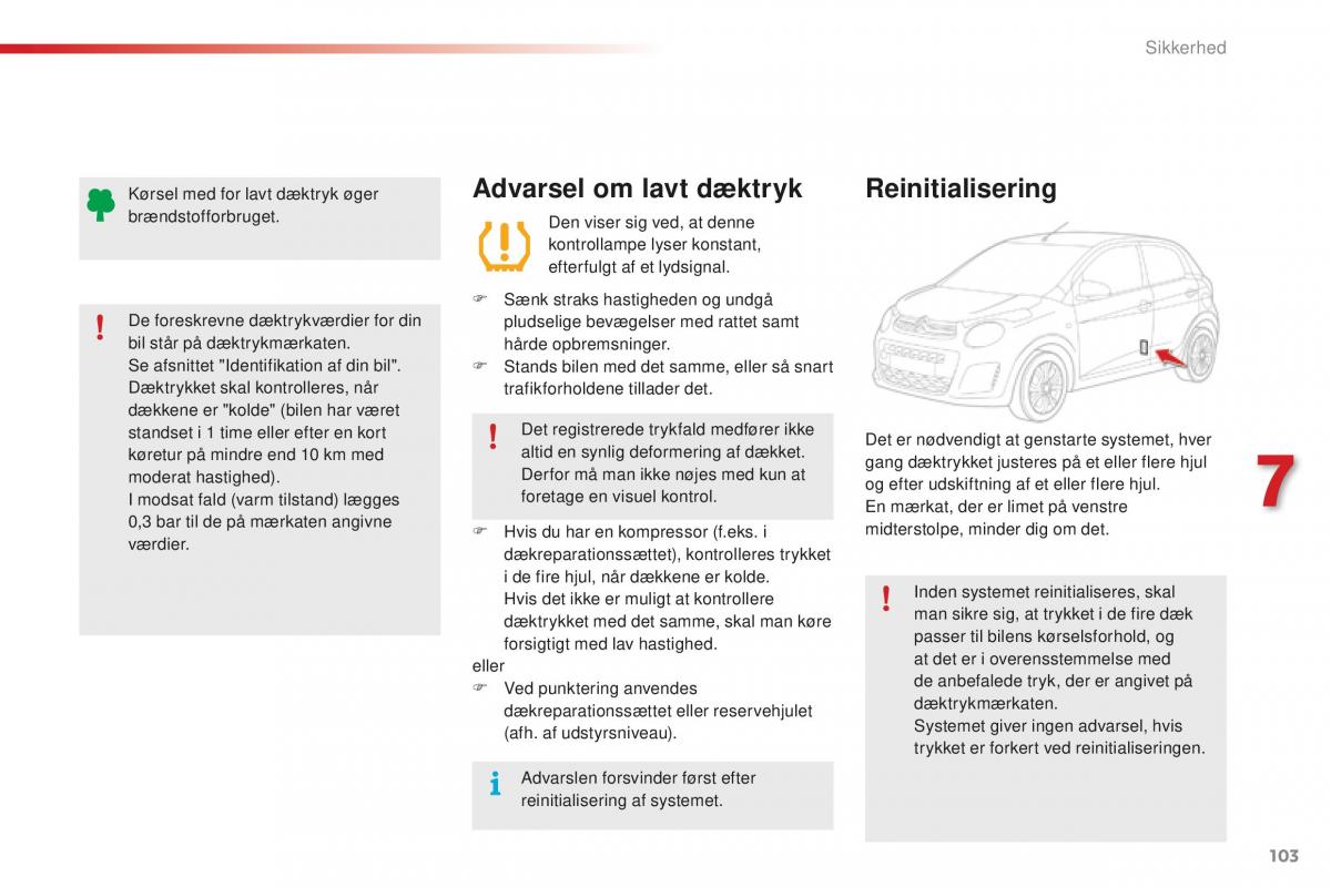 Citroen C1 II 2 Bilens instruktionsbog / page 105