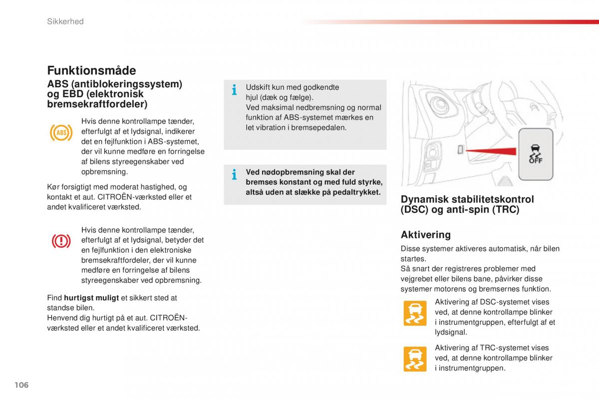 Citroen C1 II 2 Bilens instruktionsbog / page 108