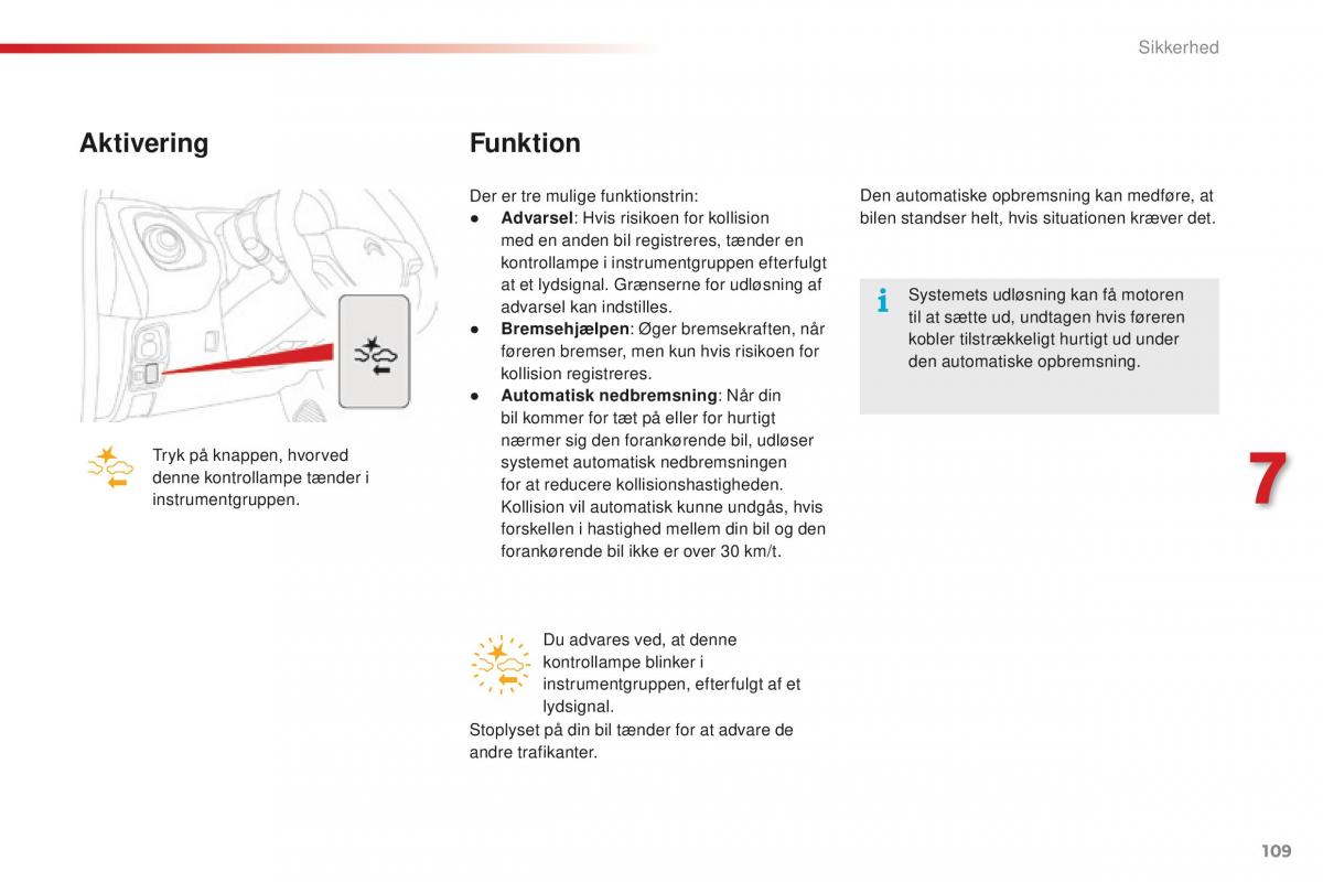 Citroen C1 II 2 Bilens instruktionsbog / page 111