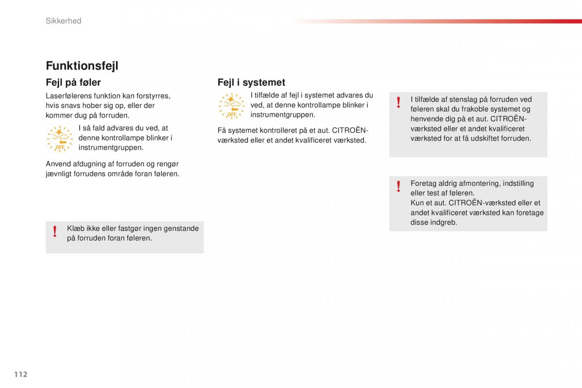 Citroen C1 II 2 Bilens instruktionsbog / page 114