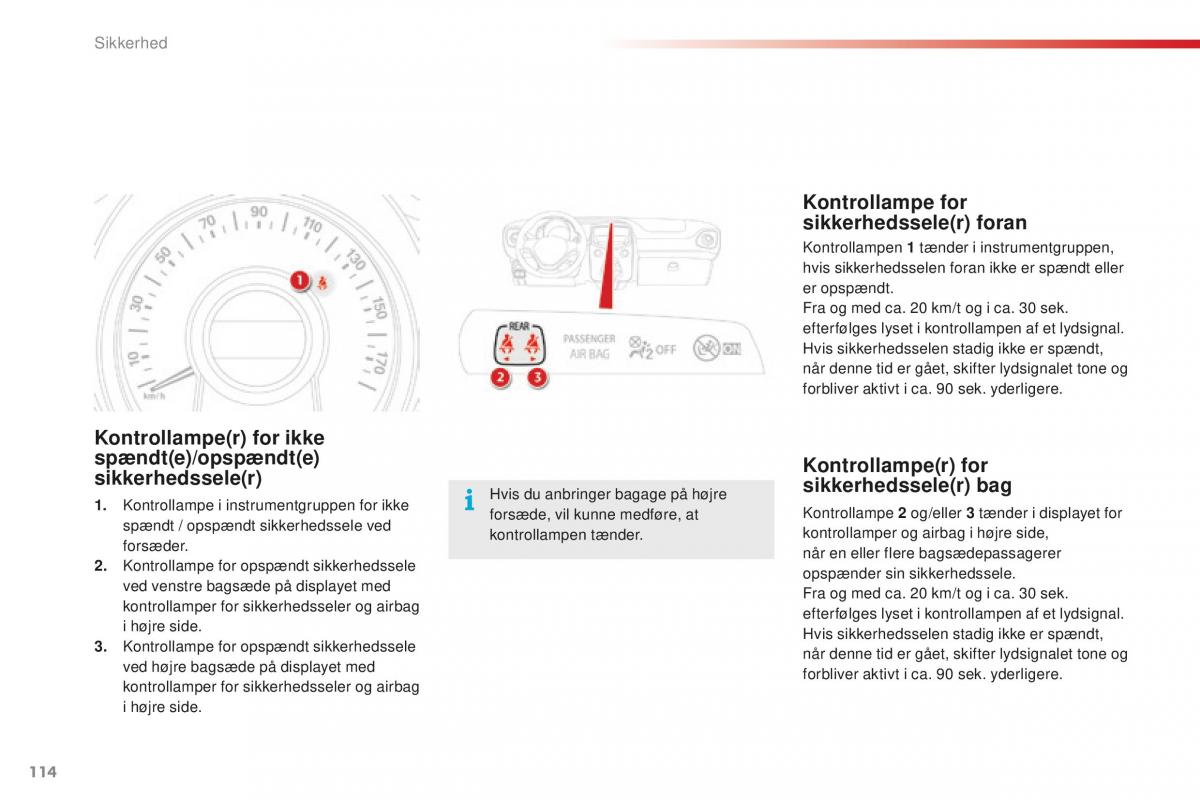 Citroen C1 II 2 Bilens instruktionsbog / page 116