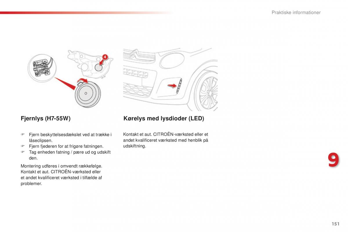 Citroen C1 II 2 Bilens instruktionsbog / page 153