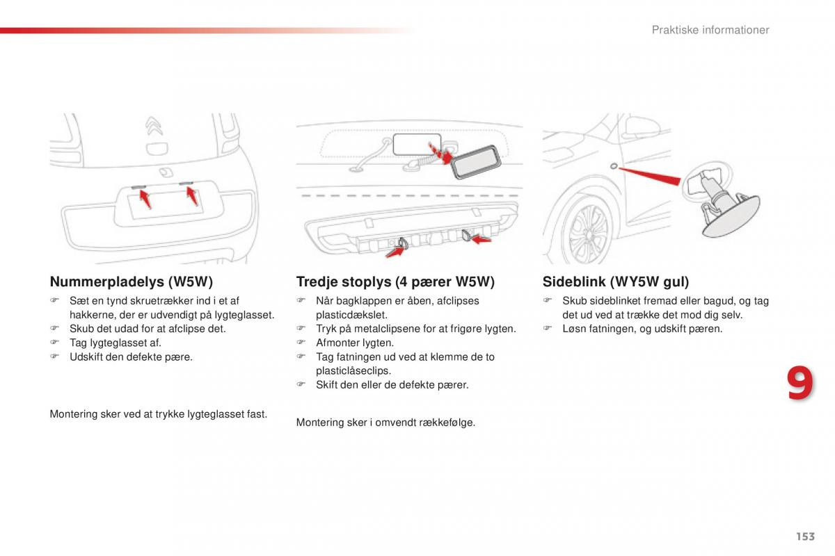 Citroen C1 II 2 Bilens instruktionsbog / page 155